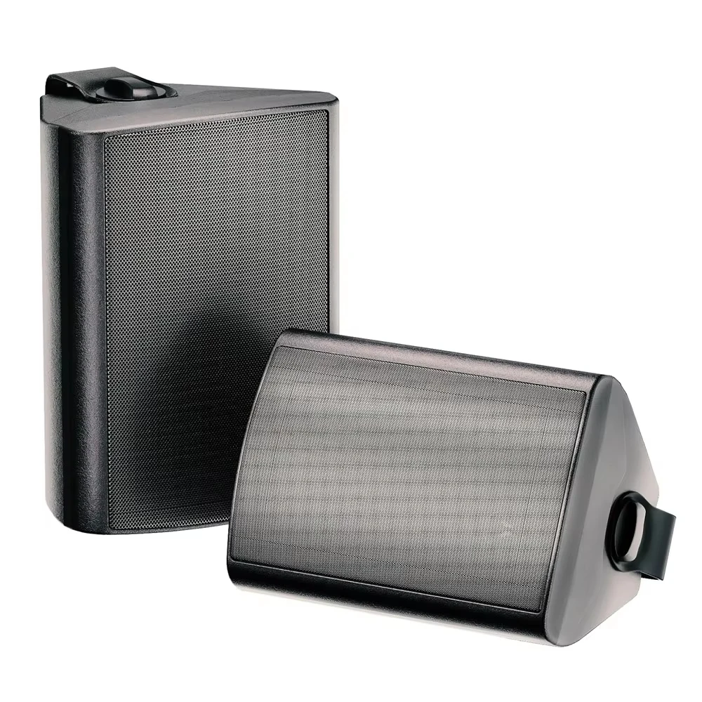 Herdio 6.5 Inches Passive Outdoor Speakers Waterproof Wired 400 Watt with Powerful Bass,Wall Mount Speakers for Patio Garage Covered Deck (Pair,Black)