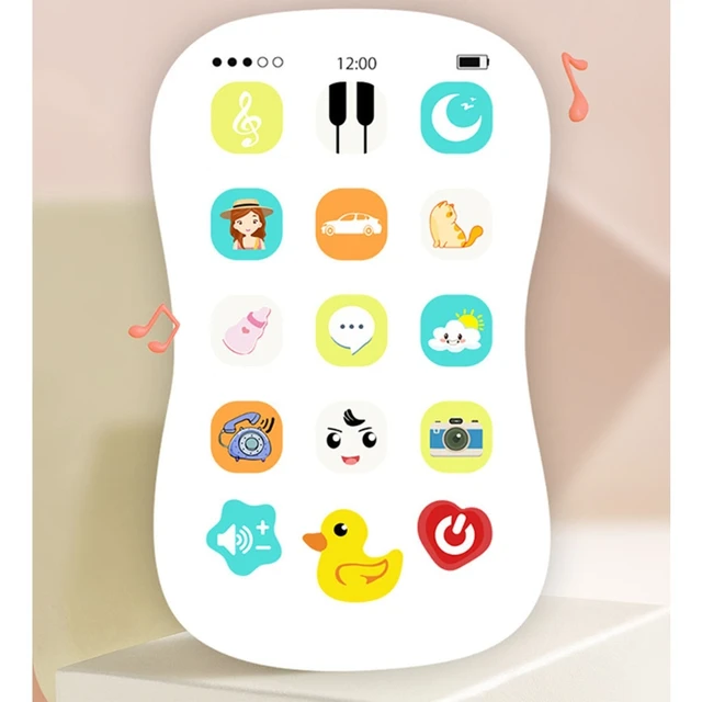 Intelligent Education Cell Phone Musical Bottle Toy, Baby Nibble Pacifier Simulation Bottle for 1+ Years Old Boys Girls 4