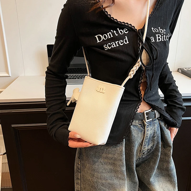 2024 New Fashion Single Shoulder Crossbody Cell Phone Bag Mini Satchel Multi Card Position Card Bag Keycase Female