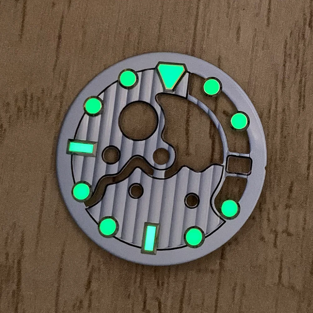 Luminous Hollow Watch Dial with 3 O'Clock Position - 28.5mm Watch Modification Accessory