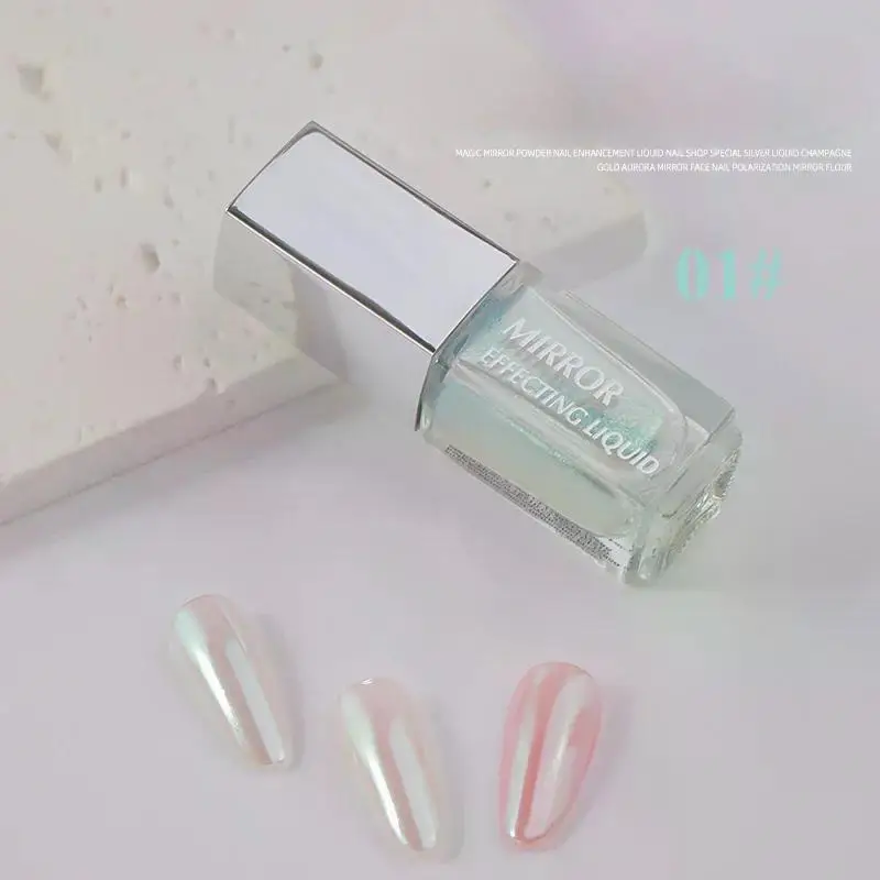 Liquid Auroras Nail Powder Liquid Moonlight Pigment Chrome Mirror Fingernail Decoration Long-lasting Aurora Nail Gel