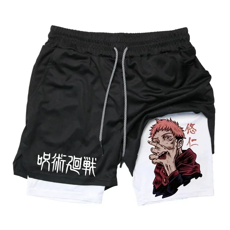 Men's quick drying compression shorts with breathable shorts and animated prints for performance sports gyms 2