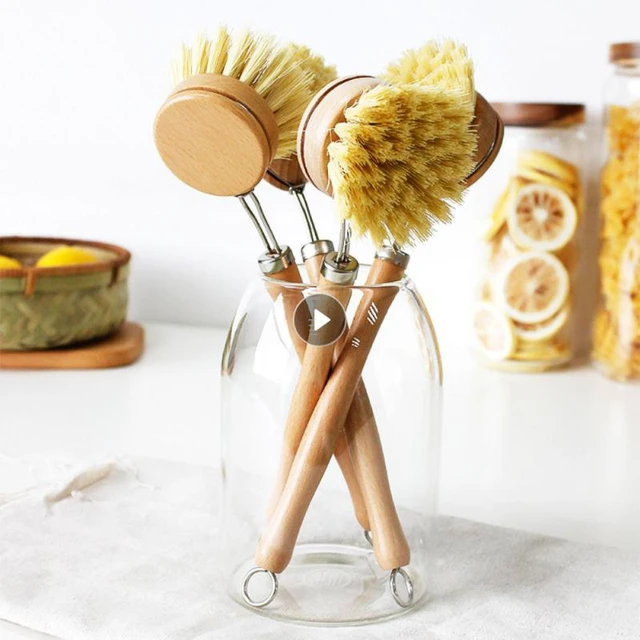 Replaceable Head Dish Brush, Low-Waste Cleaning Products