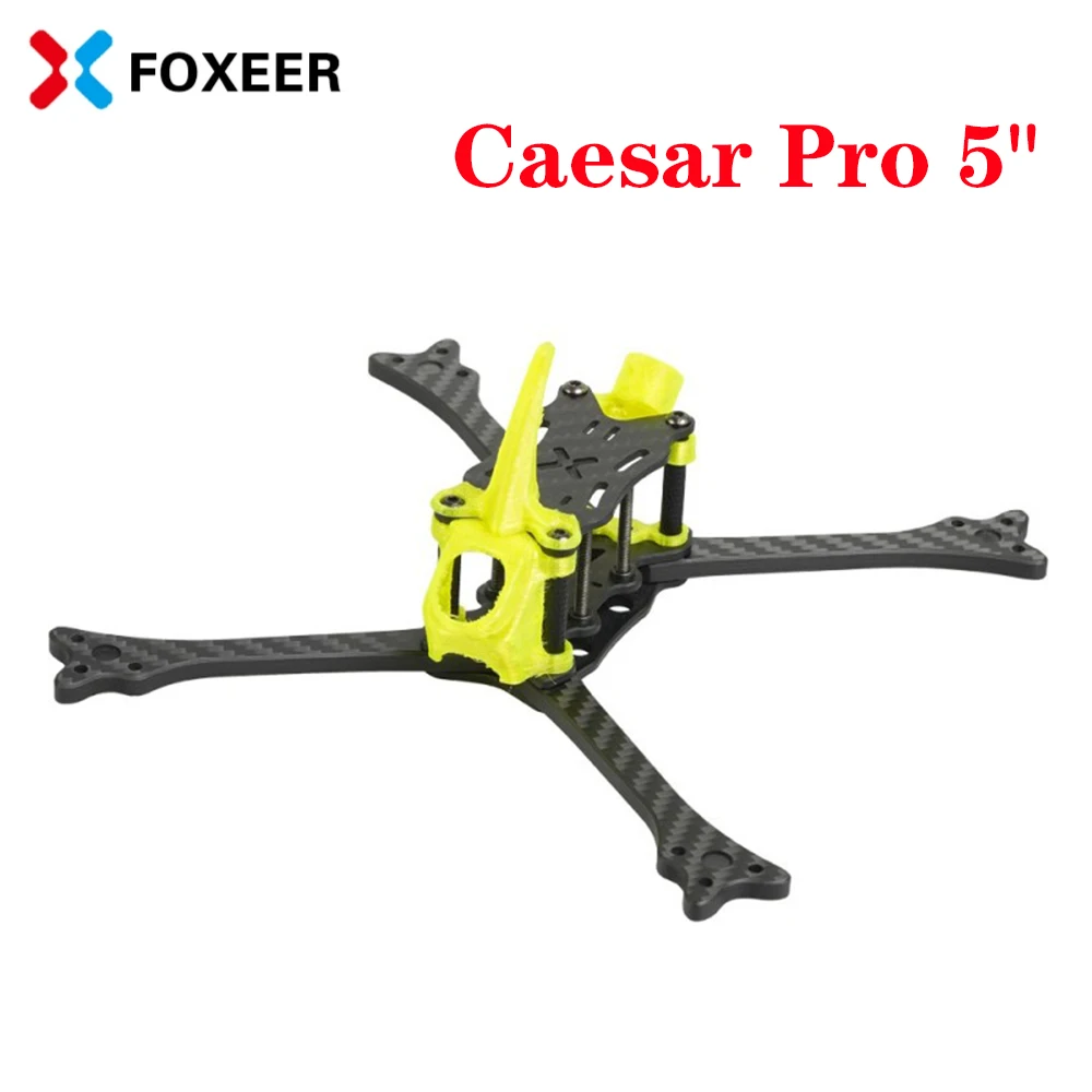 foxeer-caesar-pro-5-200mm-fpv-frame-toray-t700-carbon-silky-coating-carbon-fiber-kits-w-5mm-arm-for-rc-freestyle-hdzero-drone