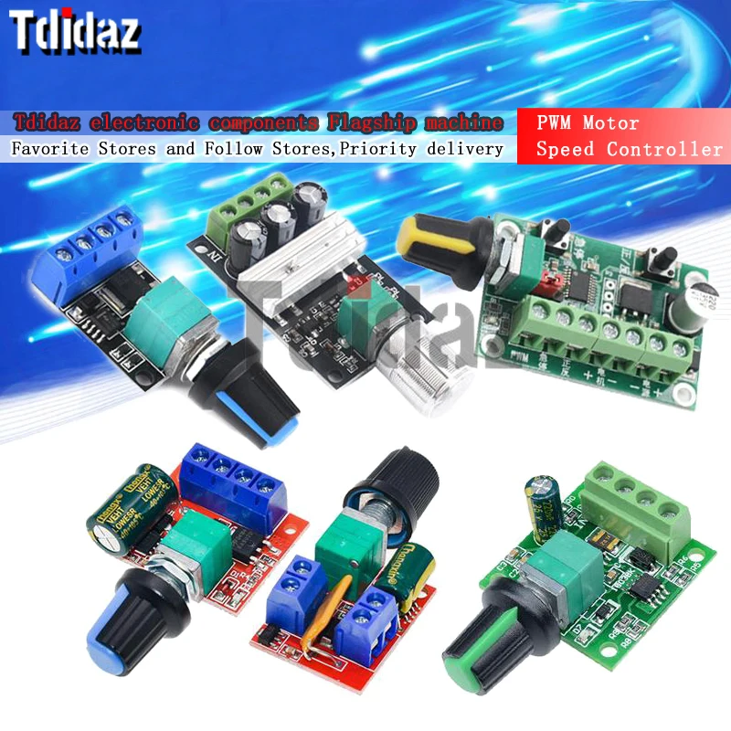DC 1,8 V-35 V 2A 3A 5A 10A 30W 80W 90W PWM Motor Drehzahlregler Niederspannung Motor Drehzahlregler PWM Einstellbares Antriebsmodul