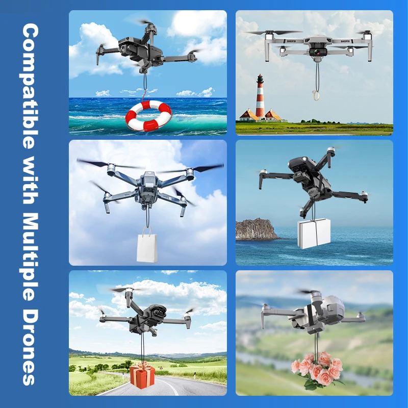 Universal Drone Airdrop Thrower System 2.4 Remote Control General Payload Delivery Thrower Air Dropper Device Drone