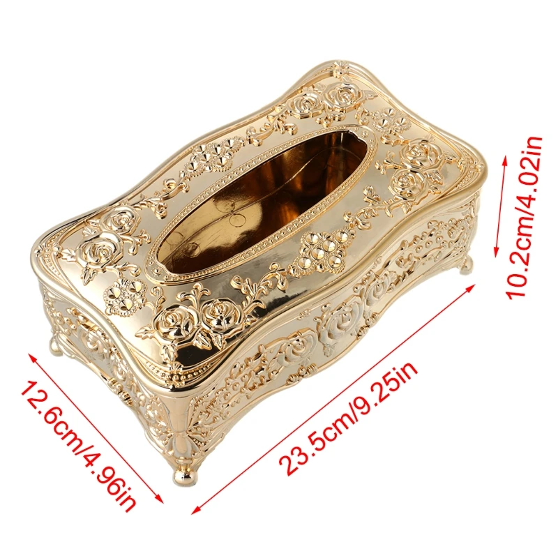 Luxury kitchen tissue storage box European-style acrylic tissue box handkerchief tissue holder household storage supplies 6