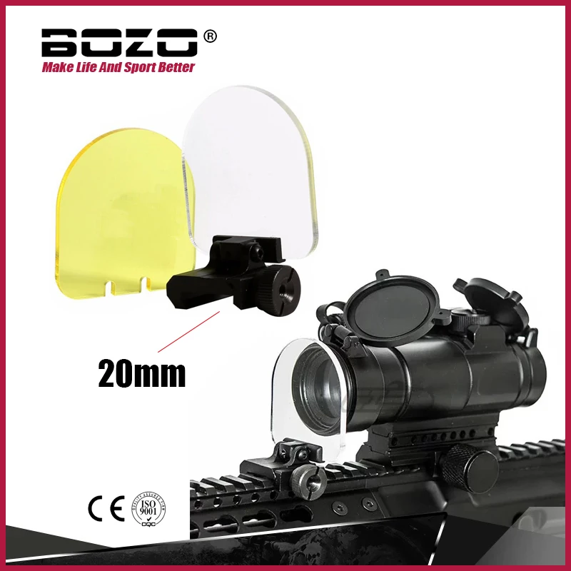 Accessori Softair 20Mm Fucile Mirino Protezione Lente Gaurd Paintball Caccia Airgun