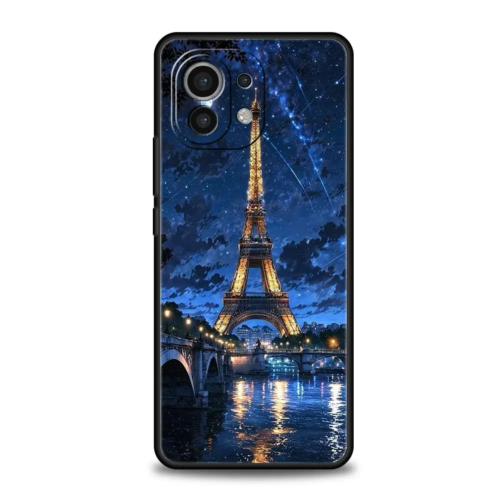 Elegant Red Umbrella Eiffel Tower Soft Phone Case