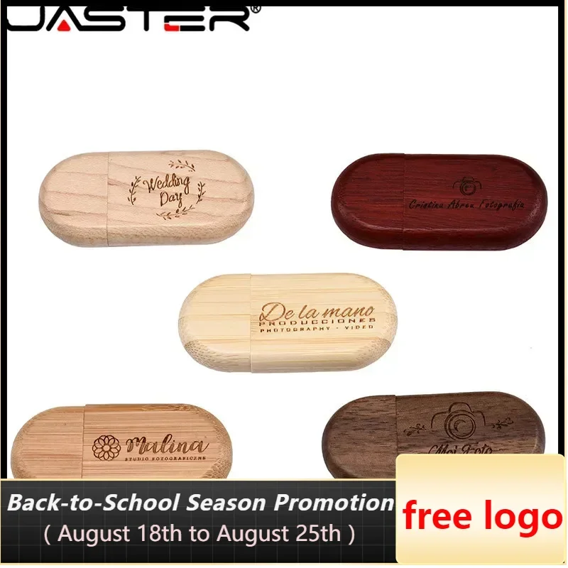 JASTER USB Flash Drive 1PCS Free Wooden+Box Pendrive 4GB 8GB 16GB 32GB 64GB U Disk Memory Stick Wedding Gift usb flash drive flash drive