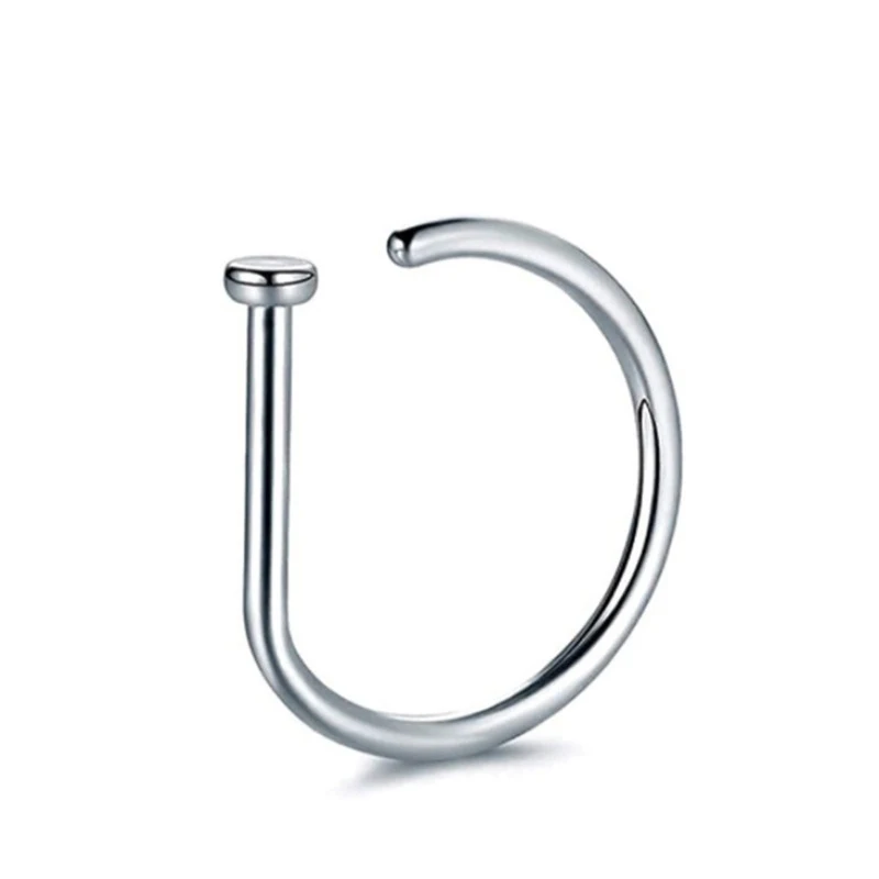 תכשיטי גוף מפלדת אל-חלד לאף, טרגוס והליקס בצורת D