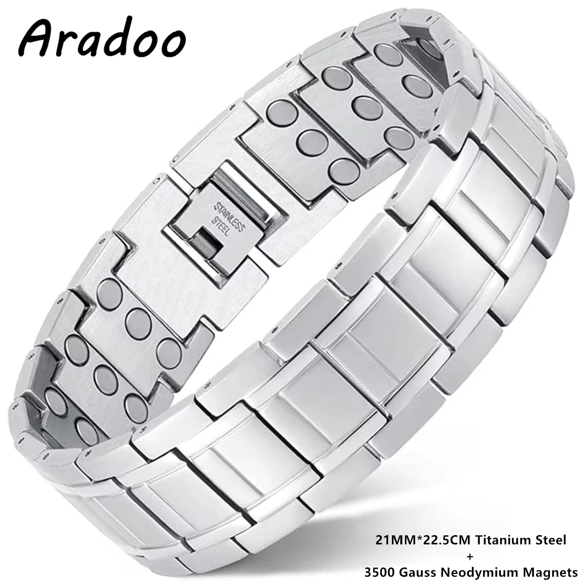 ARADOO 3X Strength 3500 Gauss Неодимовий магнітний мідний браслет для чоловіків Браслет із чистої міді Браслет Ювелірні подарунки