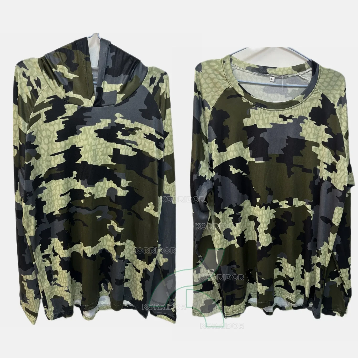 Description Picture 3 of itemCamouflage Long Sleeve Fishing Shirt Outdoor Sun Protection T-Shirt Tops Quick Dry Breathable Fishing Clothing UPF 50+ Jerseys