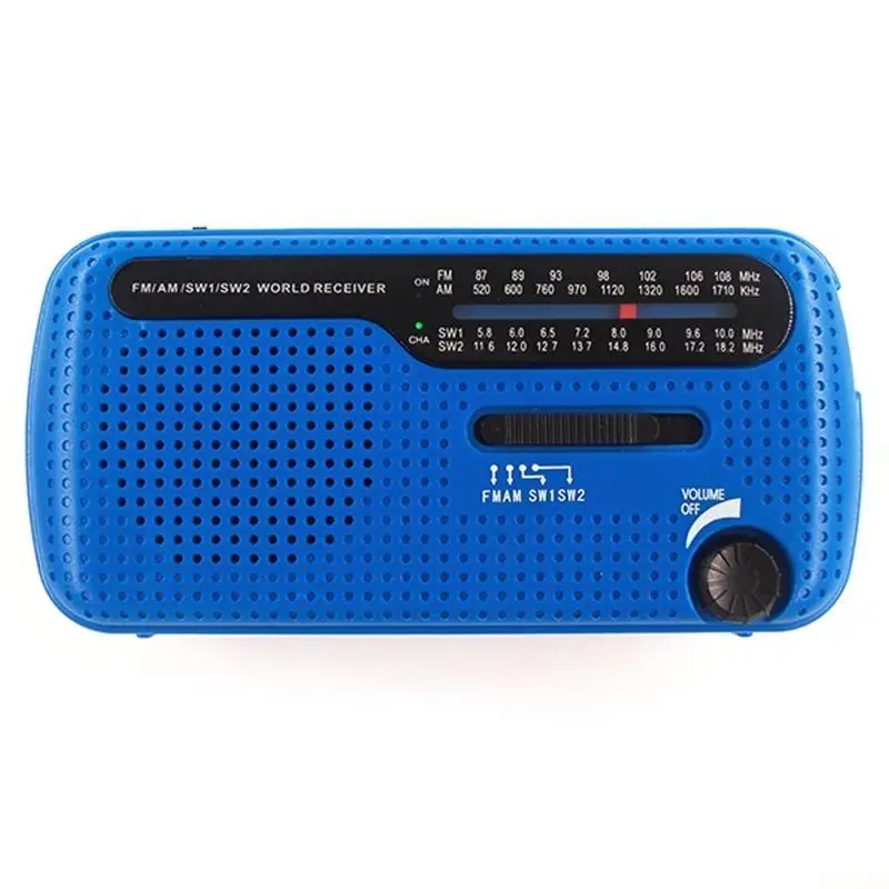 B03F 핸드 크랭크 풀밴드 태양광 발전 FM SW1 SW2 실외 가정용 기상 라디오
