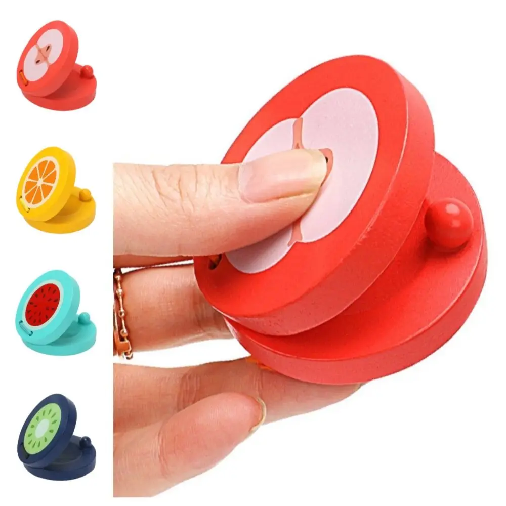

Learning Music Kids Orff Instruments Early Educational Multifunctional Musical Instrument Toy Fruits Orange Wooden Castanets Toy