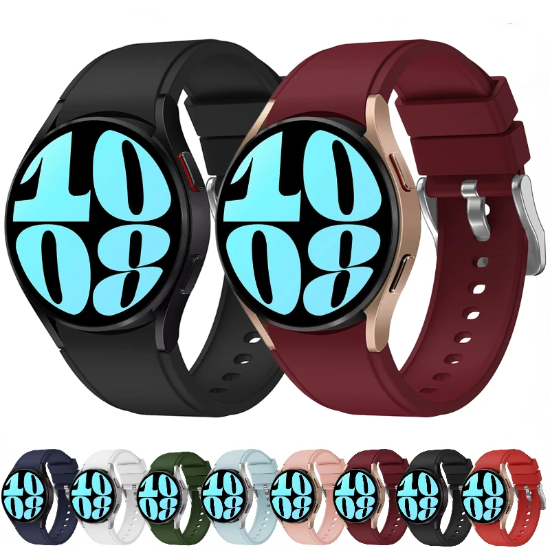 

Silicone Strap for Samsung Galaxy 6 5 4 40mm 44mm/5 Pro 45mm Adjustable Sport Bracelet for Watch 4 6 Classic 46mm 42mm 47mm 43mm