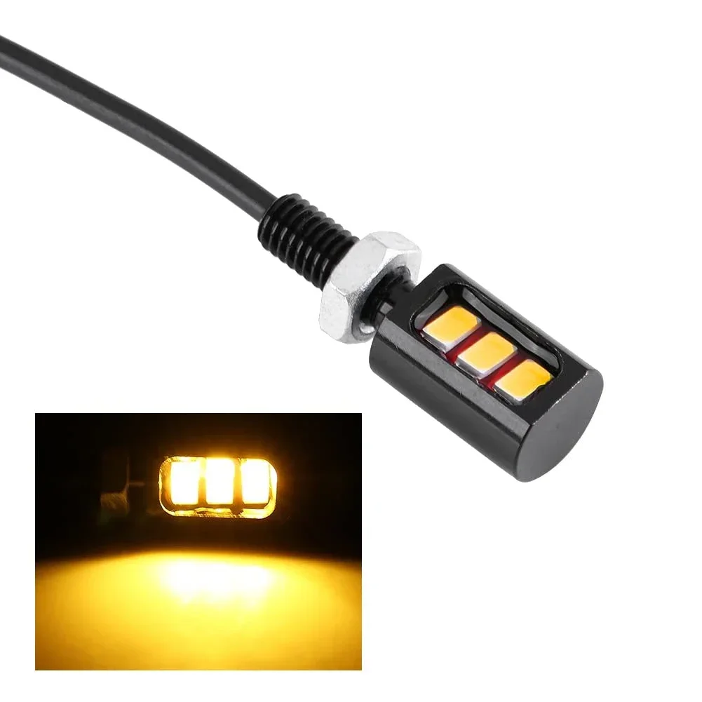 Replacement License Plate Light Lamp Bulbs 3LED Accessories Aluminum Car Yellow/Red/Blue Energy Saving 2pcs