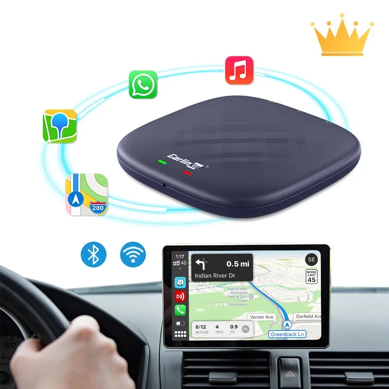 Carlinkit 8G + 128Gb Tbox Carplay Android 13 Ai Box Adattatore Wireless Android 13 Carplay Portatile
