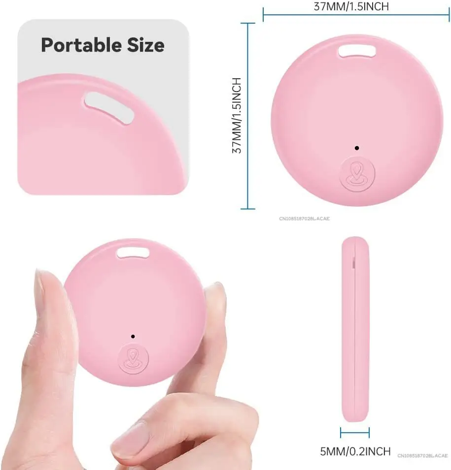 Mini Bluetooth Tracker Anti-Lost Smart Device GPS Locator Tracking for Pets Wallet Keychain App Control for IOS Android Phone