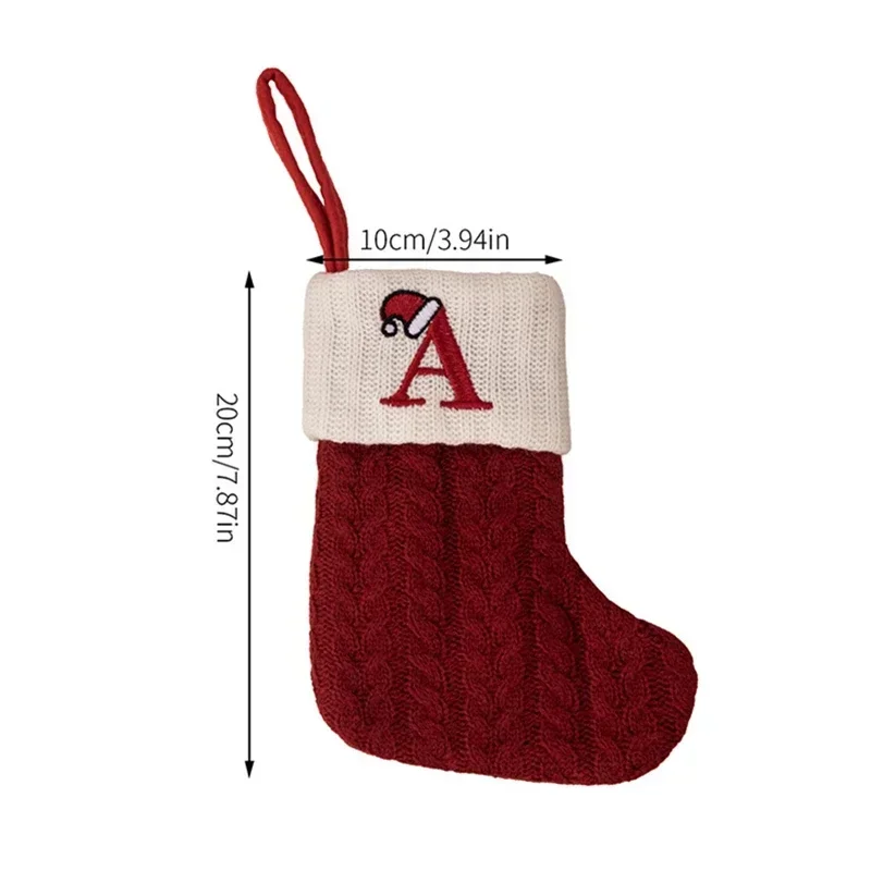 Christmas alphabet socks Christmas alphabet knitting socks Christmas tree ornaments decorations for home Navidad Noel Xmas gift