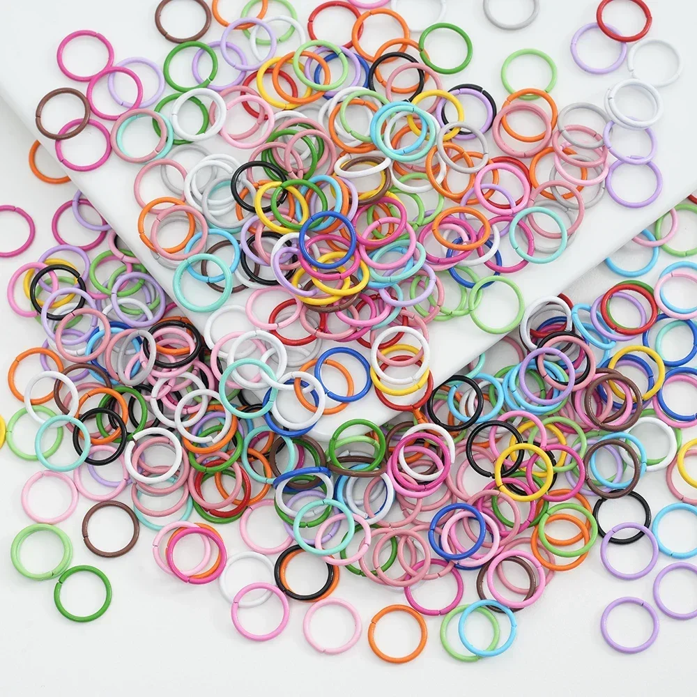 100 Anillos De Salto Coloridos De 10 Mm - Aleación De Zinc, Para Hacer Joyería DIY, Bricolaje Y Manualidades