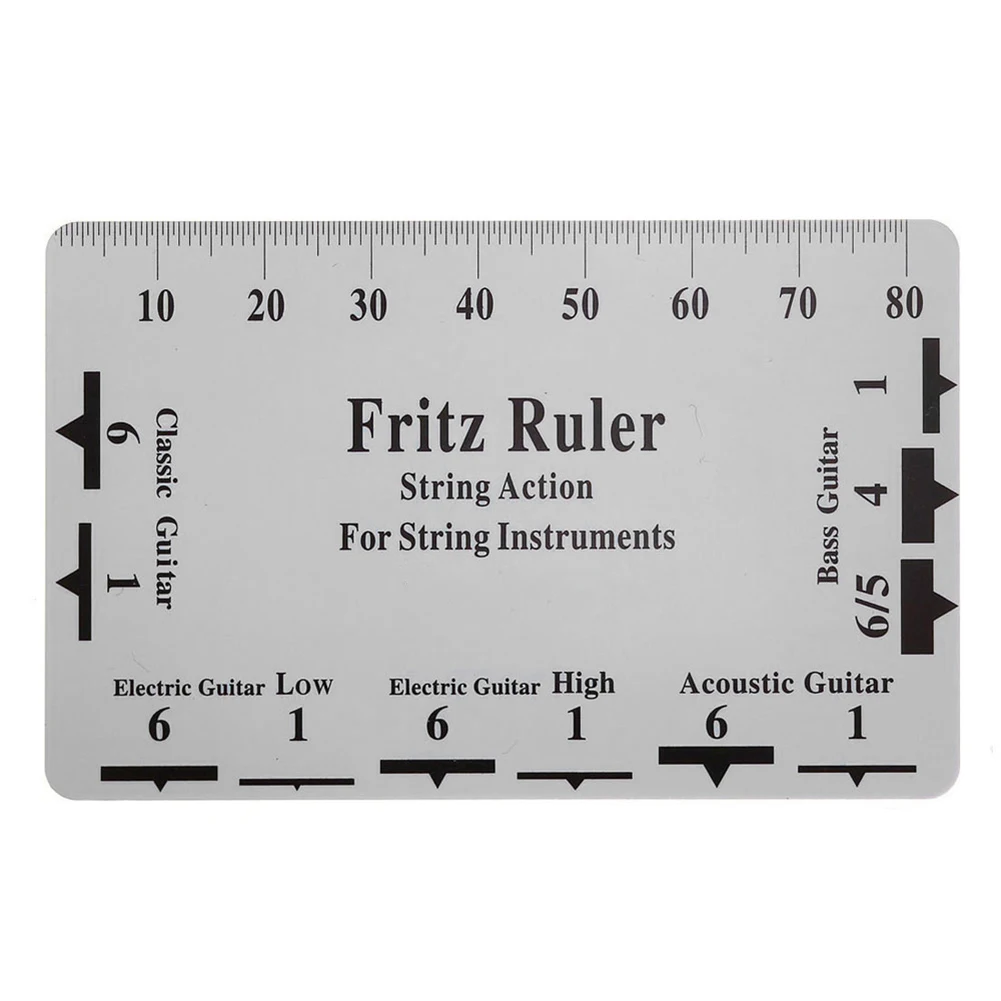 Bass Measuring Ruler Double-sided Guitar String Height Measurement Tool Luthier Tools Musical Instrument Accessories