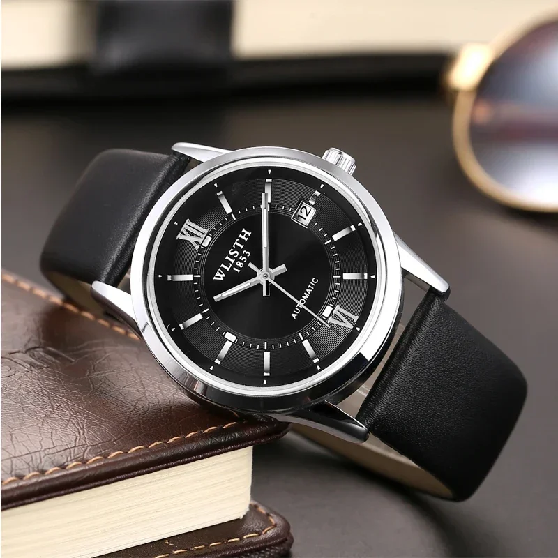 Luxury Men's Automatic Stainless Steel Waterproof Luminous Casual Wristwatch