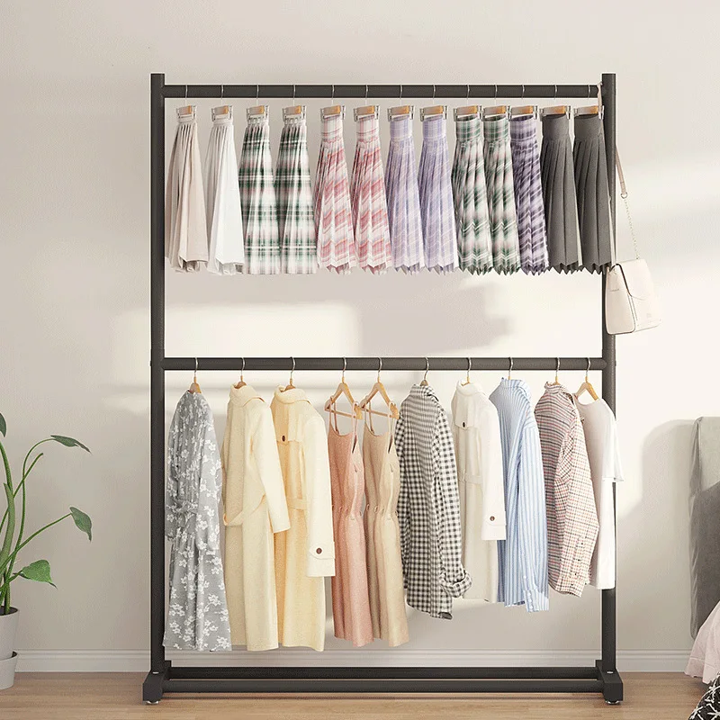Clothing Rack Coats Page Clothes Rack Coat Stand Wearing for Clothes Hangers Home Furniture Standing Foldable Racks Wardrobe clothes rack