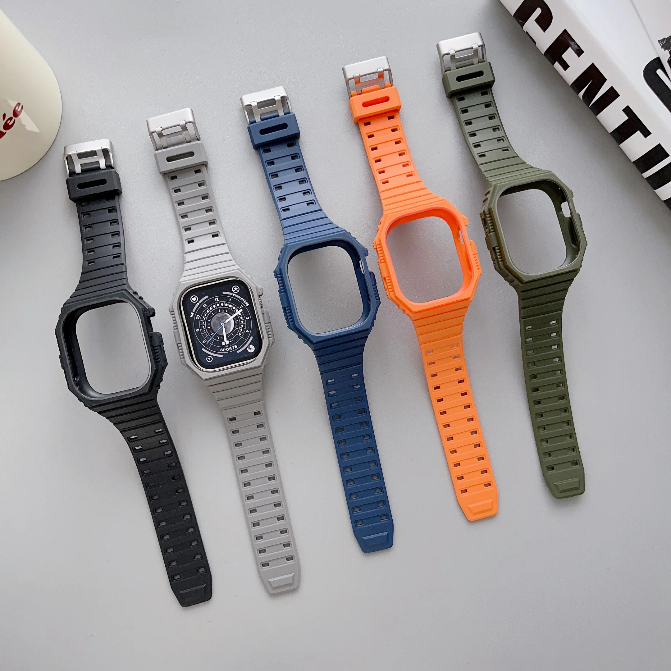 

Прозрачный силиконовый ремешок для Apple Watch 49 мм 45 мм 44 мм