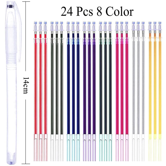 24pcs Water Soluble Disappearing Pen Ink Fabric  Marker Disappearing  Fabrics - 24pcs - Aliexpress