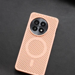Honeycomb Heat Dissipation Breathable Magnetic Cooling Case with Wireless Charging Compatibility for OnePlus ACE 3Pro (SR CX Pink)