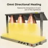DR1 Commercial Grade Food Heat Lamp Portable Electric Food Warmer Station with Bulbs  Hot Base Plate Buffet Chafing Dish Chafer 4