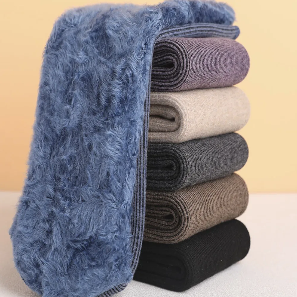 

Носки мужские холодностойкие, мягкие супертолстые зимние хлопковые длинные плюшевые однотонные, для снега