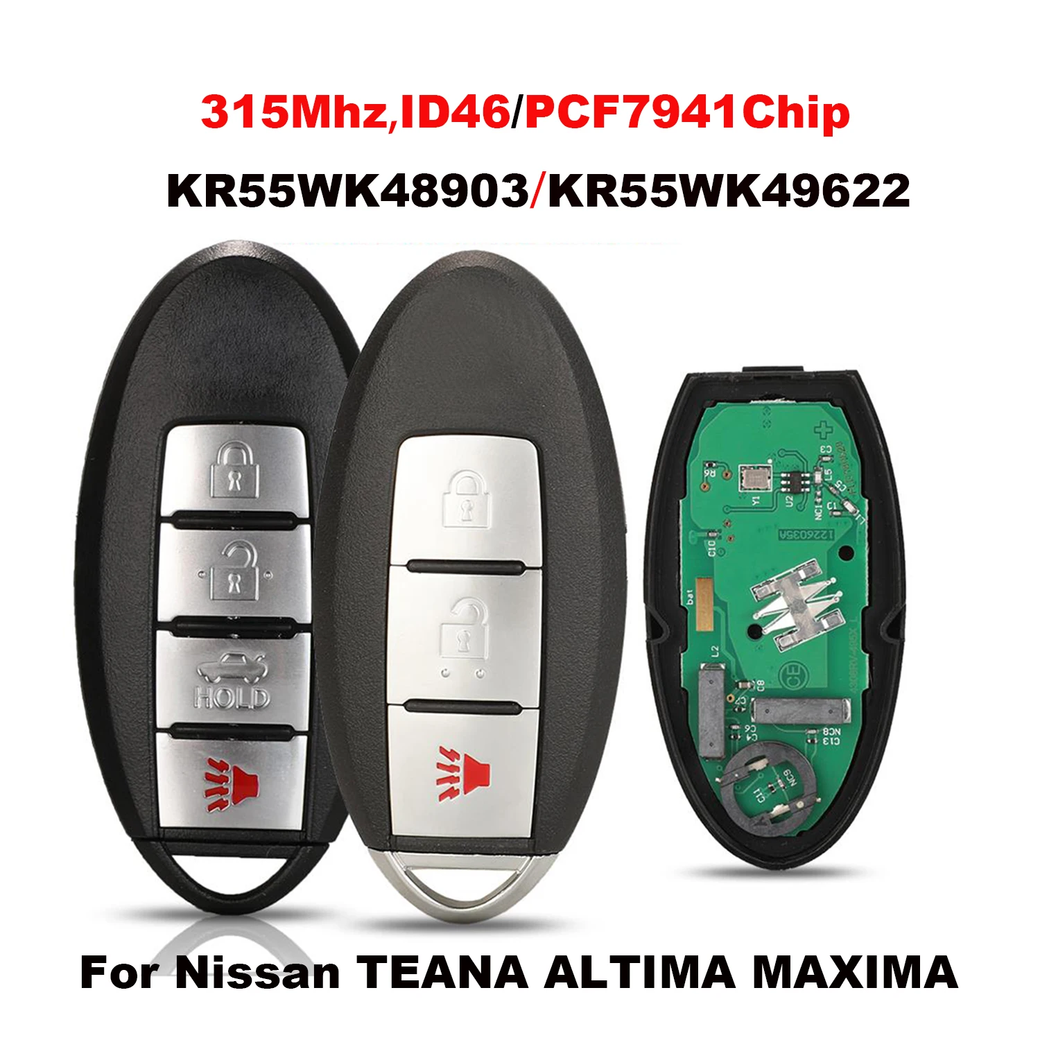 Extra-Partss Keyless Smart Remote Car Key Fob – For Nissan Versa 2007-2012 – CWTWBU729