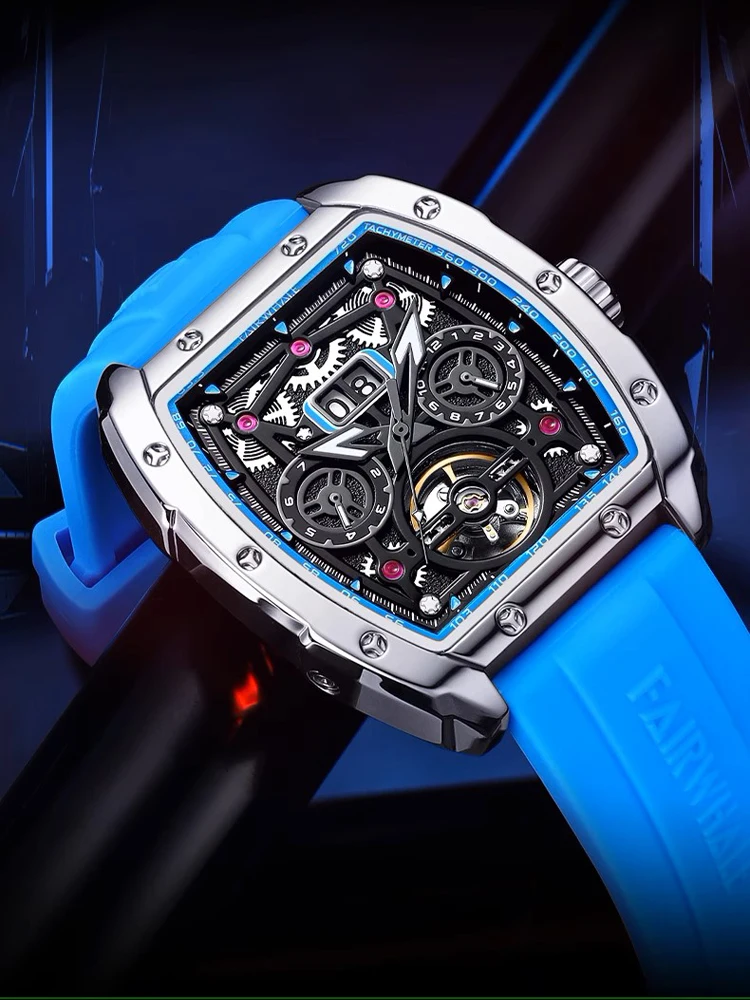 

FAIRWHALE Luxury Tourbillon Mechanical Watch for Men Waterproof Luminous Fashion Automatic Watches Mens Relogio Masculino