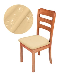 Summer Cool Waterproof Stretch Chair Seat Cover - Breathable Slipcover - One (Waterproof - Cream)