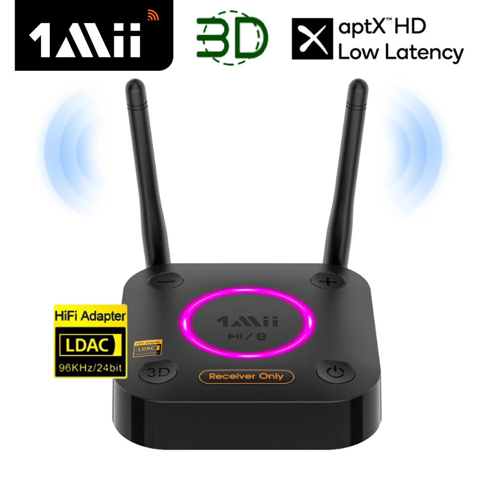 1Mii B06Ultra Bluetooth 5,2 приемник с LDAC,HiFi Bluetooth аудио адаптер с аудиофильским ЦАП, 3D Surround aptX LL/HD