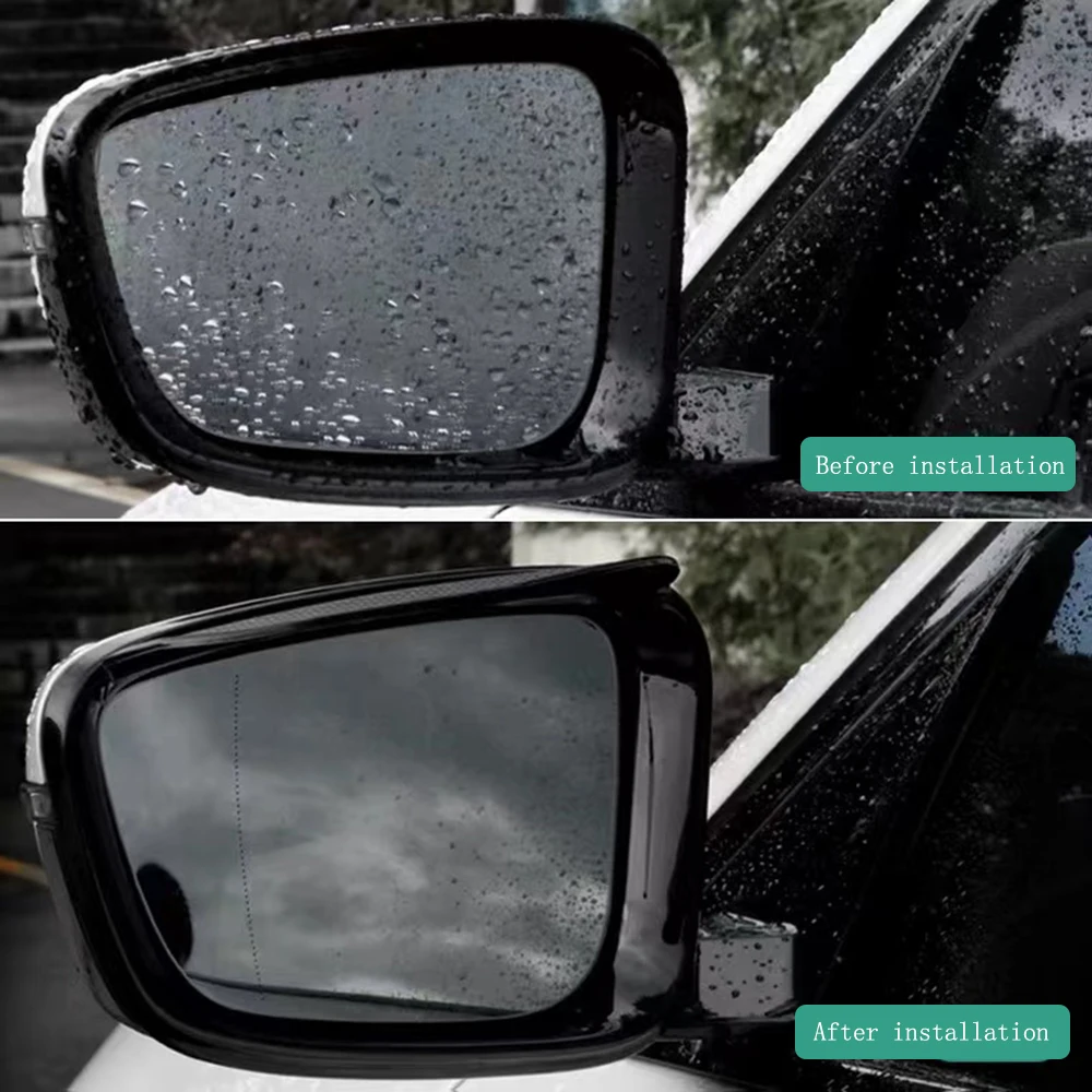 Carbon Fiber Car Rearview Mirror Eyebrow Rain Cover 2Pcs Skoda YETI Auto Accessories rearview mirror rain eyebrow rearview mirror rain guard