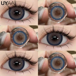Enhanced Color Contact Lens Collection - Vibrant Blue, Black, Red, and Brown (Fog Ice Grey)