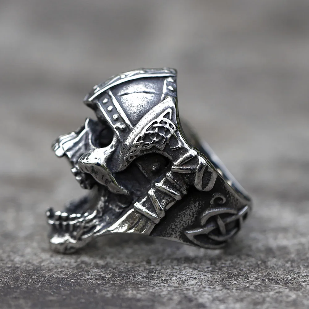 Eyhimd Unique Gods Of War Ares Skull Rings Punk Rock Warrior 316l