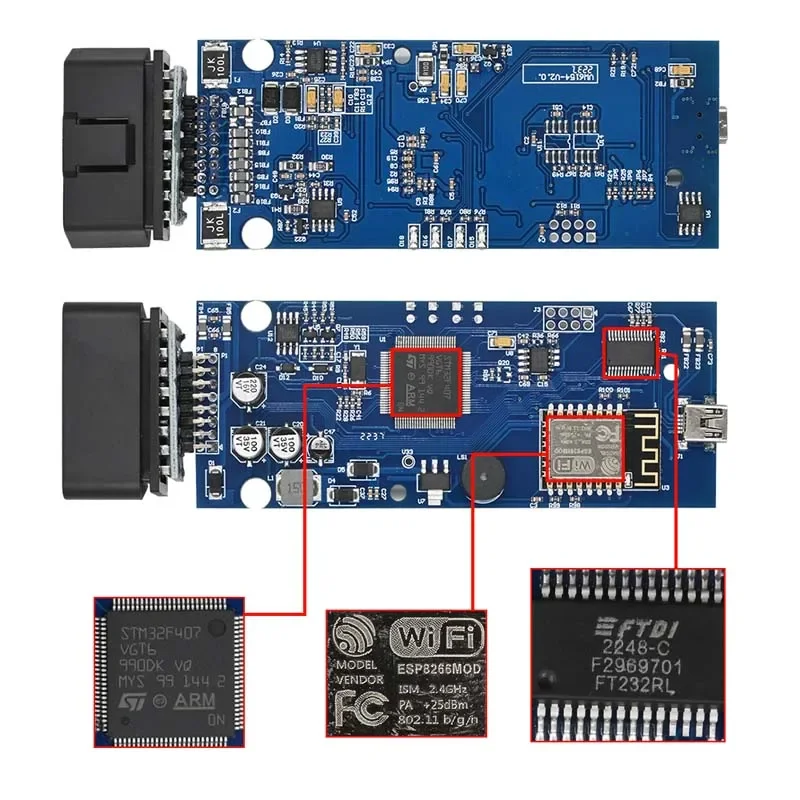 NEW FOROKI 6154 WIFI/USB 6154B 1.6.6 Work Forporsch OBD2 Scanner OD-S6.2.2 Version V1.6.6 For  Car Diagnostic Tool USB Interface 5