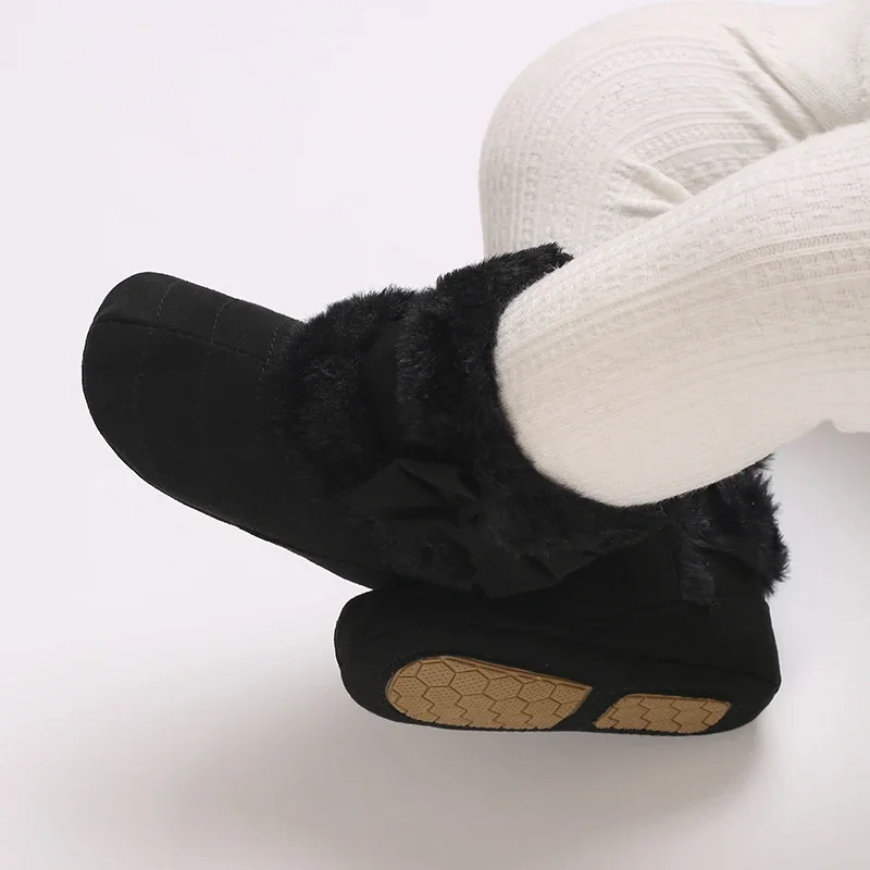 Gummi Nicht-slip Stiefel Winter Neugeborenen Baby Baumwolle Booties Nicht-Slip Sohle Kleinkind Junge Mädchen Erste Wanderer Infant warme Schuhe Stiefel – Detail 9