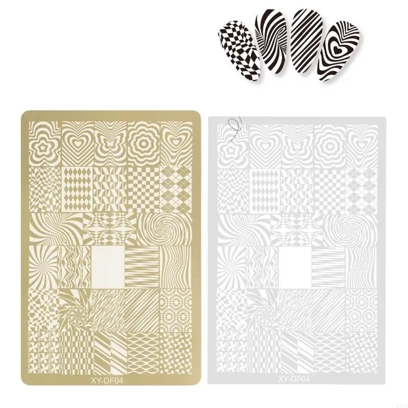 1Set Art Stamping Temeplates Art Stamping Plates DIY Tools X7JA