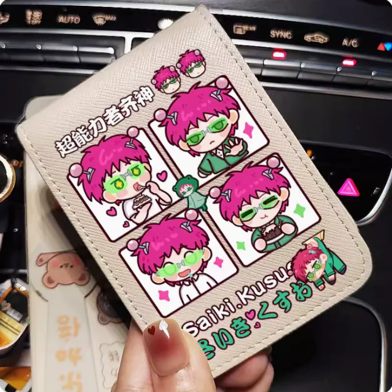 Anime Saiki Kusuo Cartoon Fashion Wallets PU Purse Card Holder Money Bag Gift B1022 Cosplay