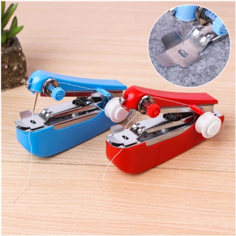1Pc Mini Useful Portable Manual Sewing Machines Needlework Cordless Hand-Held Clothes Handwork Tools Accessories Sewing Machines