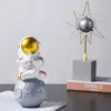 Astronaut Figurine Statue, Astronaut Fishing Star Figure Sculpture for Desktop & Tabletop Decor, Resin Spaceman Planet Desk Orna 5