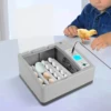 Dual Power Supply Design 16-Egg Incubator with Clear Flip Lid and Temperature Control Fits Hatching Fledging and Raising Chicks