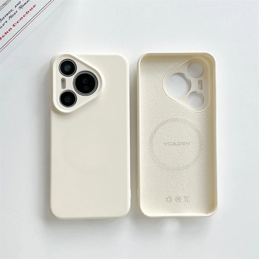 Luxury Liquid Silicone Magnetic Case - Matte Soft Shockproof Bumper Cover