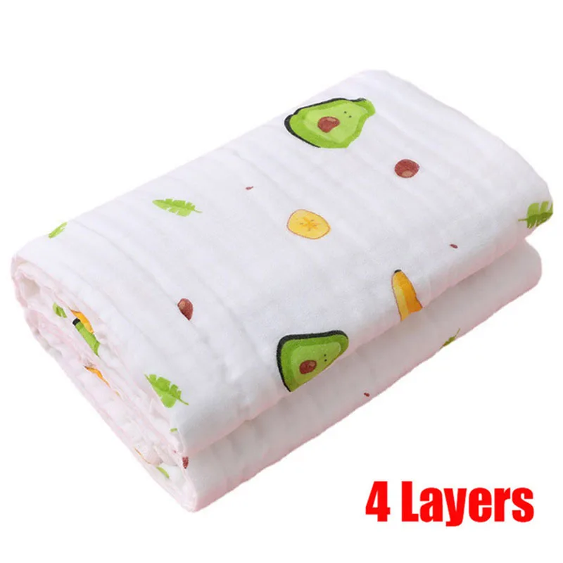 Baby Bath Towel Boy Girl Cotton Blanket For Newborn Bathrobe 4-Layer Gauze Washcloth Infant Swaddle - 2