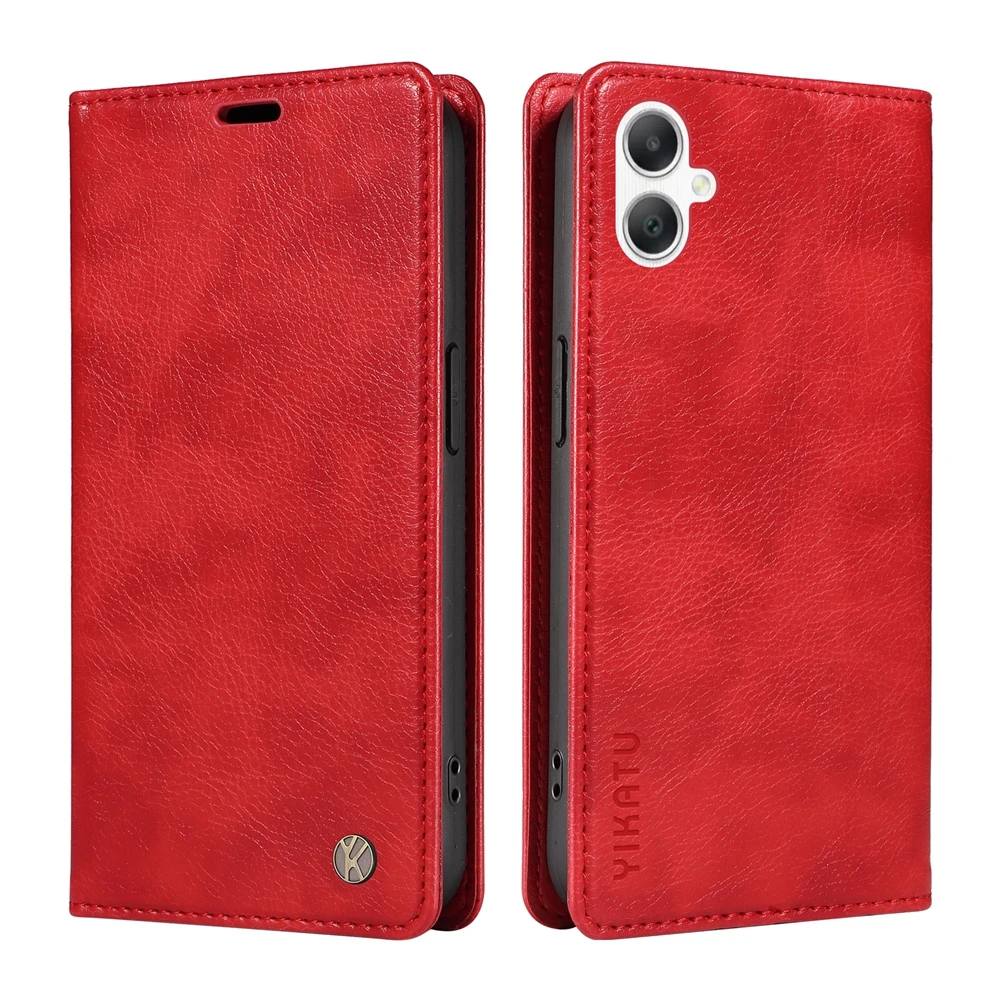 Magnetic Leather Wallet Flip Case with Enhanced Durability and Style
